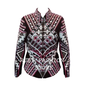 Western Custom Rodeo Queen, Showmanship, Horsemanship , Western Pleasure Show Shirt & Women Rail Jacket.