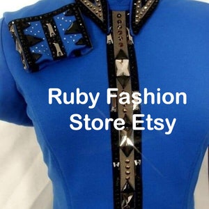 Western women show shirt Western Pleasure Show Shirt Women Rail Shirt Western custom Rodeo Queen Show Shirt Showmanship.
