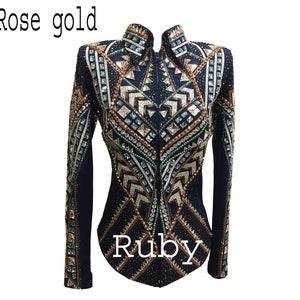 Western Custom Rodeo Queen, Showmanship, Horsemanship , Western Pleasure Show Shirt & Women Rail Jacket.