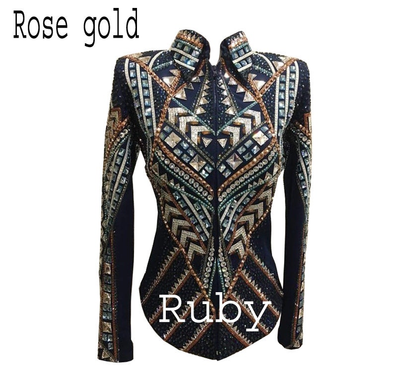 Western Custom Rodeo Queen, Showmanship, Horsemanship , Western Pleasure Show Shirt & Women Rail Jacket.