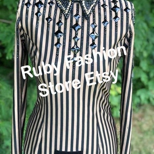 Western women show shirt Western Pleasure Show Shirt Women Rail Shirt Western custom Rodeo Queen Show Shirt Showmanship.