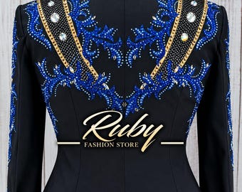 Embellished Western Show Jacket | Geometric Horsemanship Equestrian Top