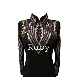 Western Custom Rodeo Queen, Showmanship, Horsemanship , Western Pleasure Show Shirt & Women Rail Jacket.