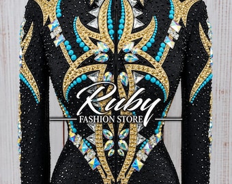 Embellished Western Show Jacket | Geometric Showmanship Equestrian Top