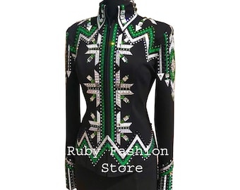 Western Custom Rodeo Queen, Showmanship, Horsemanship, Western Pleasure Show Shirt & Women Rail Jacket.