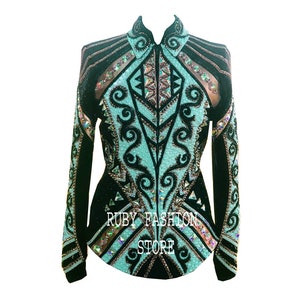Western Custom Rodeo Queen, Showmanship, Horsemanship , Western Pleasure Show Shirt & Women Rail Jacket.