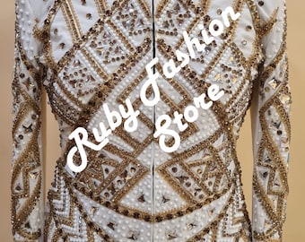 All Golden Accents on White Base Showmanship Jacket - Etsy All Golden Accents on White Base Showmanship Jacket - Etsy