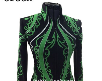 Western Custom Rodeo Queen, Showmanship, Horsemanship , Western Pleasure Show Shirt & Women Rail Jacket.