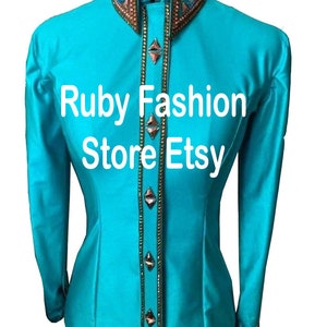 Western women show shirt Western Pleasure Show Shirt Women Rail Shirt Western custom Rodeo Queen Show Shirt Showmanship.