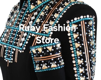 Western Show Shirt: Stretchable Rodeo Queen Rail Shirt