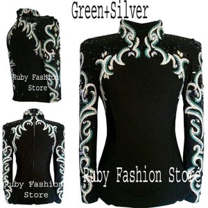 Western Custom Rodeo Queen, Showmanship, Horsemanship , Western Pleasure Show Shirt & Women Rail Jacket.
