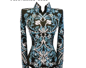 Western Custom Rodeo Queen, Showmanship, Horsemanship, Western Pleasure Show Shirt & Women Rail Jacket.