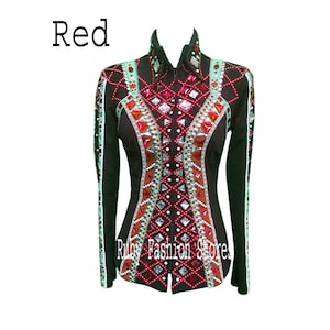 Western Custom Rodeo Queen, Showmanship, Horsemanship , Western Pleasure Show Shirt & Women Rail Jacket.