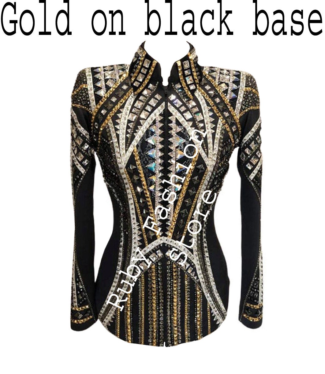 SHOWMEN CRAFT Western Showmanship Pleasure Horsemanship Veste d'équitation formelle pour femme avec coussinet de visionnement, marron, taille S, brun, Petit