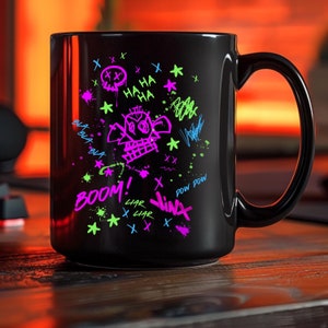 Arcane Jinx Mug Arcane Jinx Graffiti Art Mug for Arcane Fans Jinx Monkey Bomb Mug Gift for Arcane Fan Christmas Gift Arcane Jinx Design