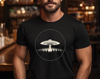 UFO T-shirt | Retro Flying Saucer T-shirt | Classic UFO | Alien t-shirt |Alien spaceship t-shirt | Beam me up | Sci-Fi | Sci-Fact | X Files