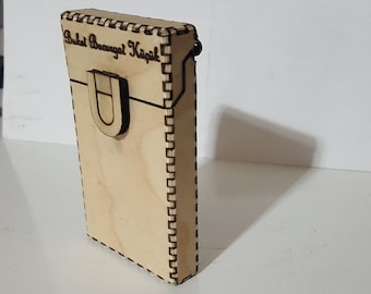 Caja de cigarrillos cortada con láser para estuche delgado y largo Archivos cortados con láser Planos vectoriales SVG DXF, patrón cnc, corte cnc