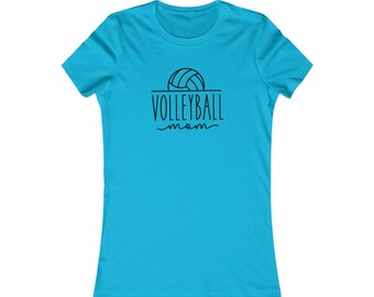 Camiseta de mamá de voleibol para la mamá de voleibol - algodón, colorido, en la mayoría de los colores del equipo
