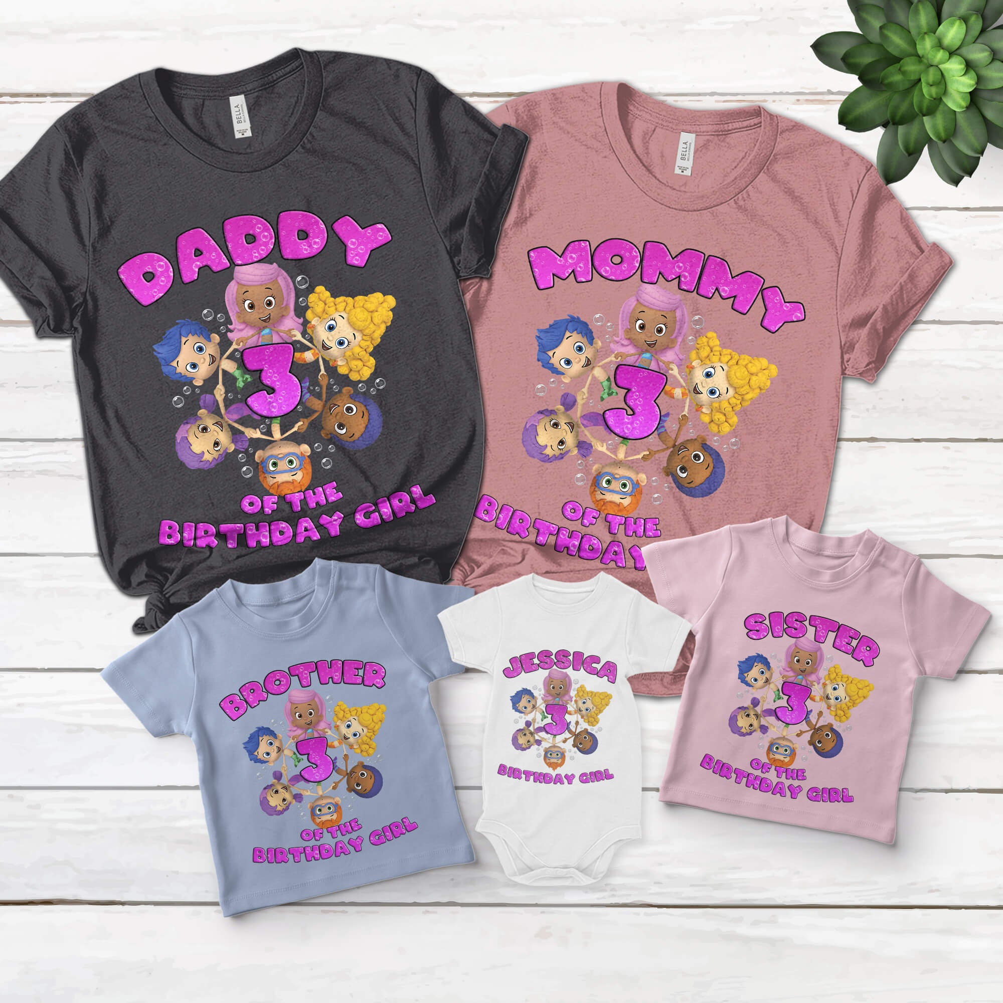 Bubble Guppies Birthday Shirt, Family Matching Shirts, Birthday Boy S…