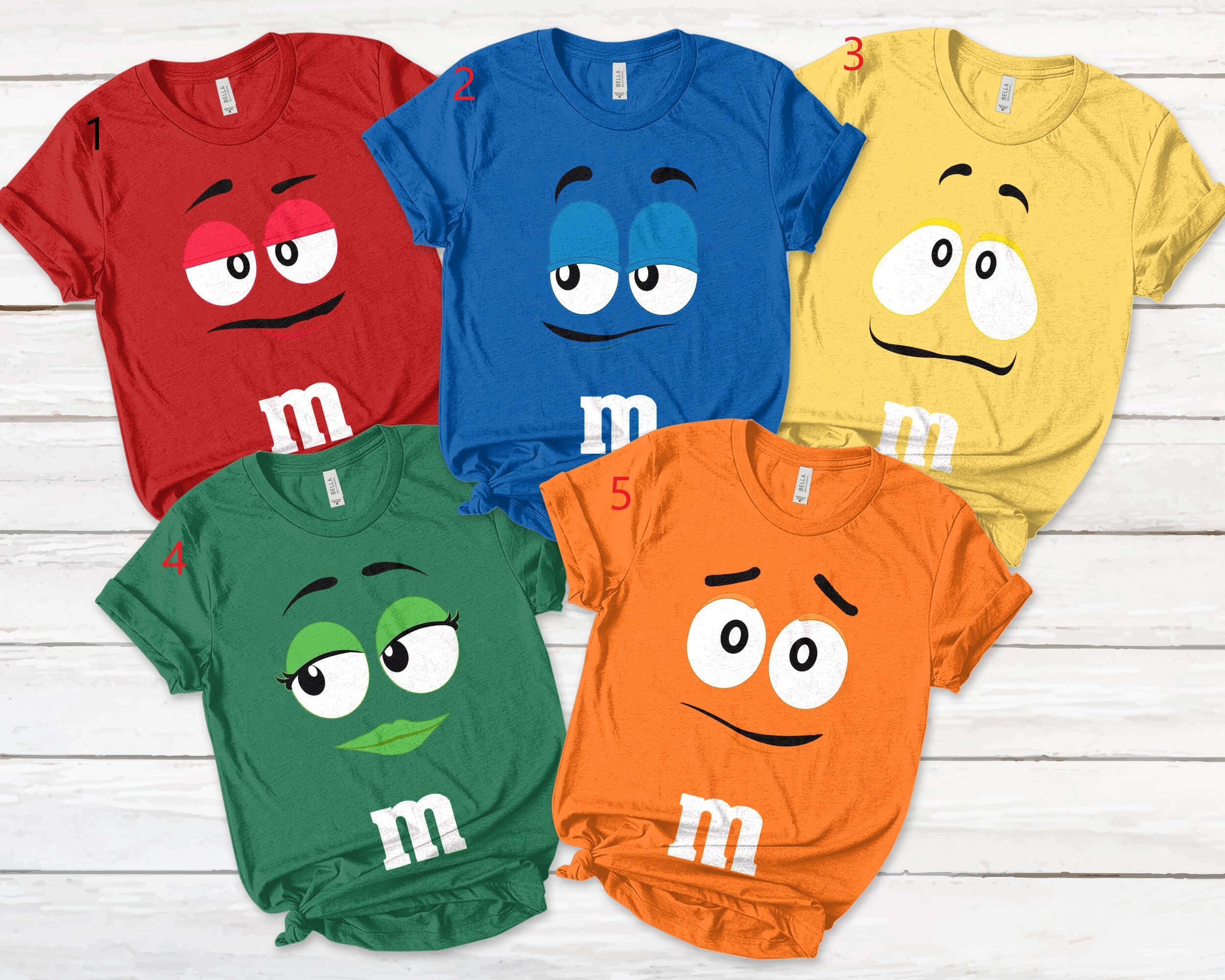 Glitter Matching Costume Shirt, M and M T Shirt Group Family, M&M Bir…