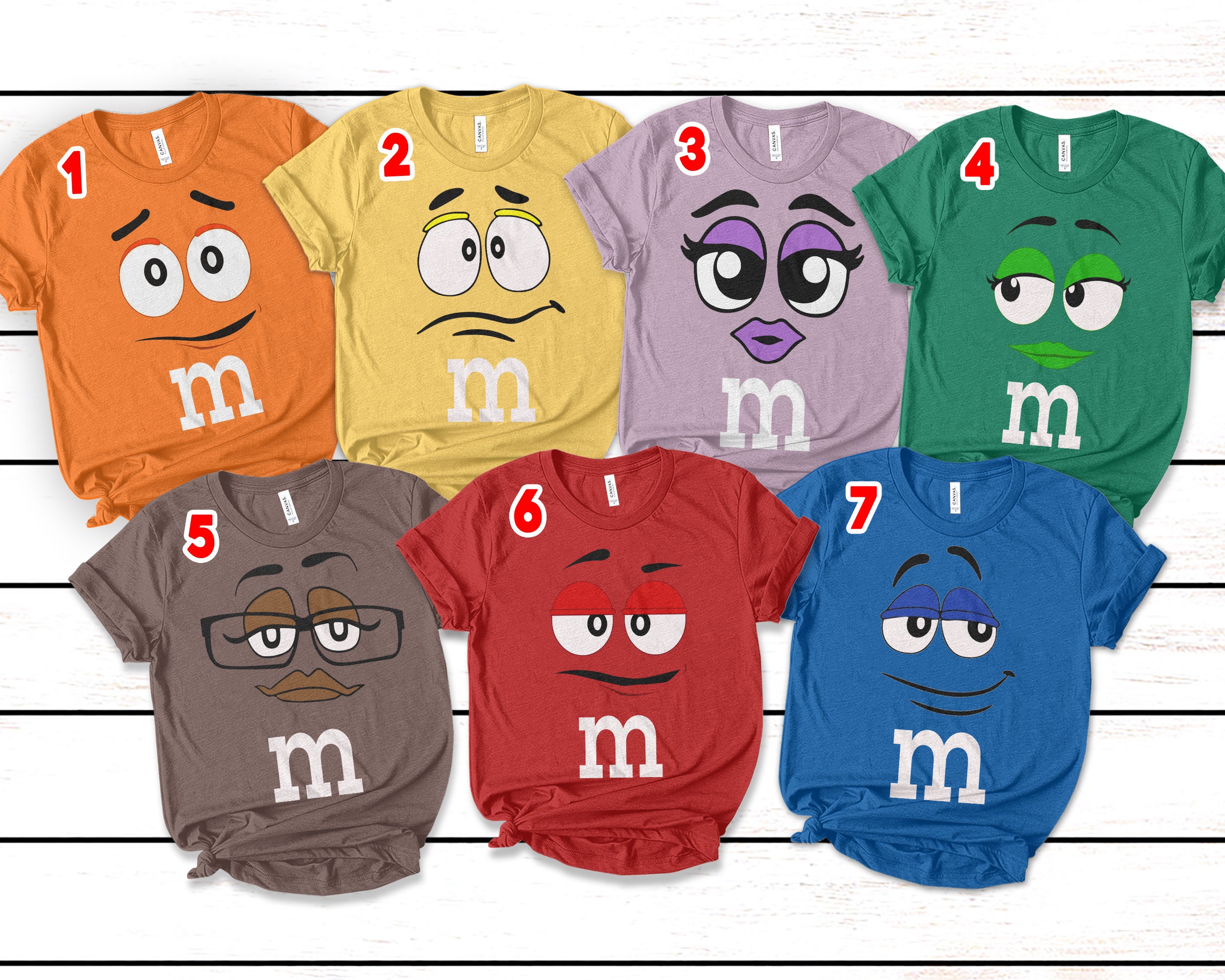 Glitter Matching Costume Shirt, M and M T Shirt Group Family, M&M Bir…