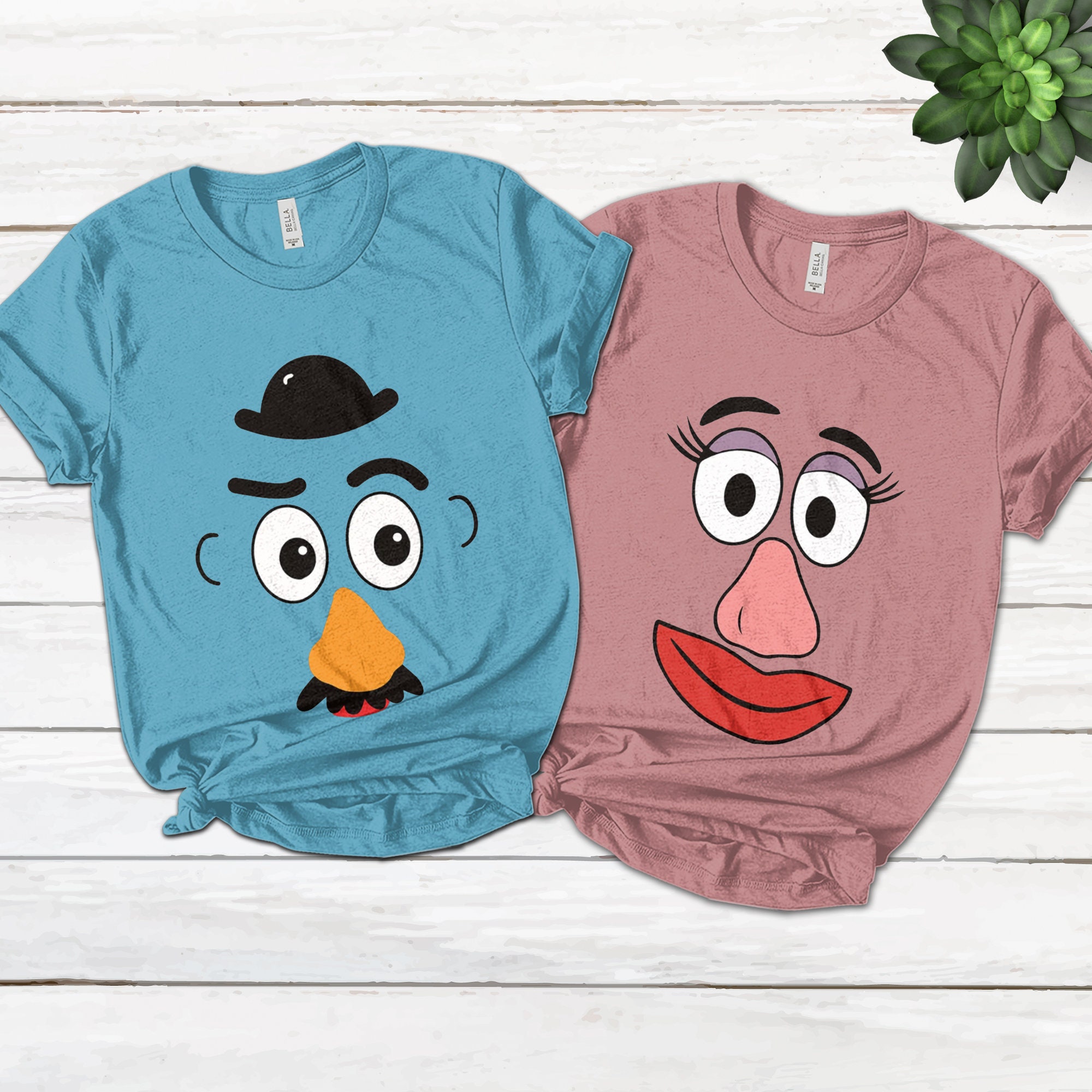 Mr Potato and Ms Potato heads inspired Couples Matching Shirts, Bella…