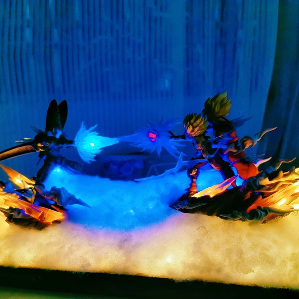 Wukong vs. Bosalu lamp, anime lamp, anime ornamenten, handgemaakt retro nachtlampje, kindercadeau, kerstcadeau (maatwerk ondersteund)