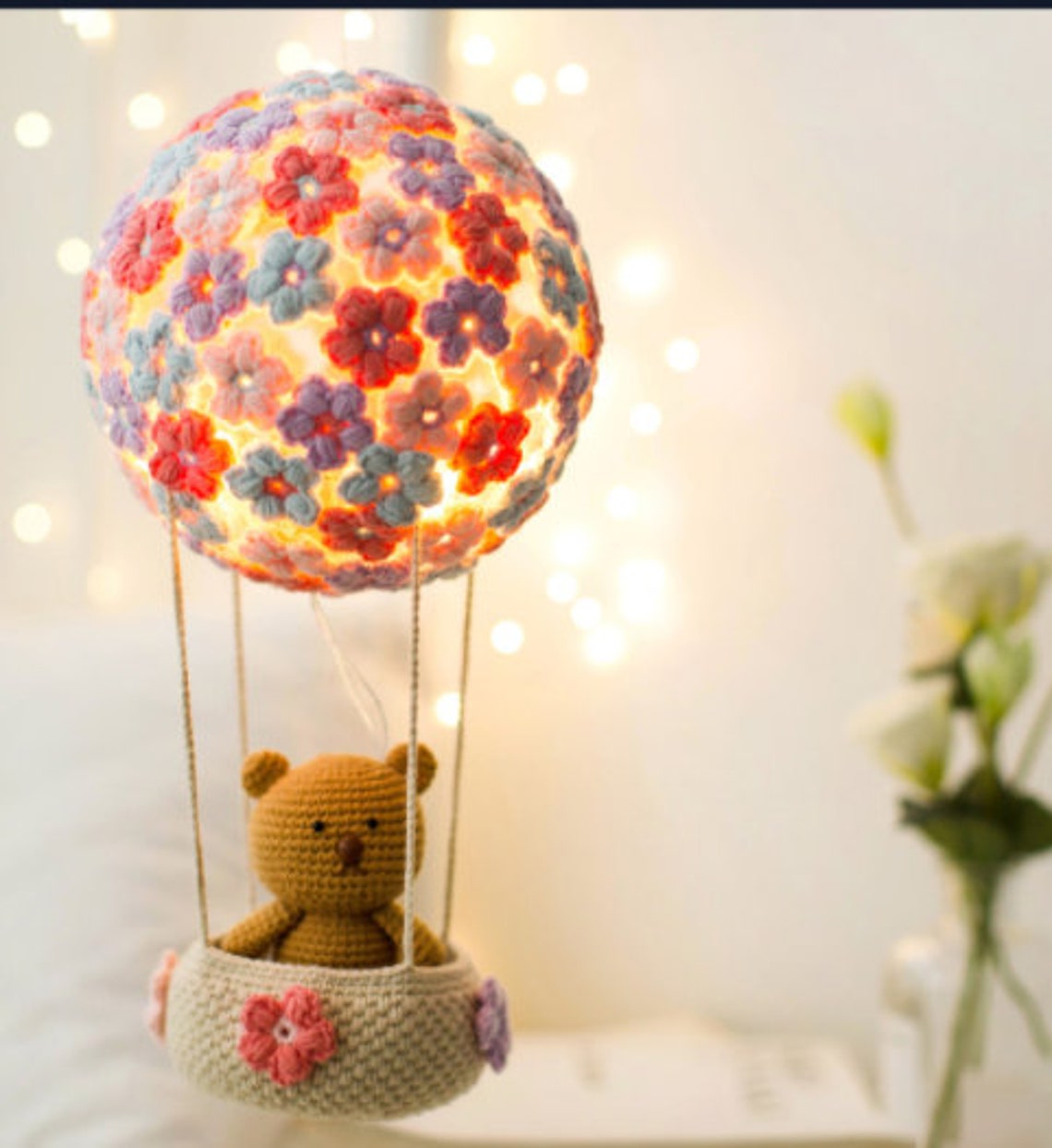 Handmade Gift Hot Air Balloon Lamp/Diy Crochet Yarn Ball Etsy
