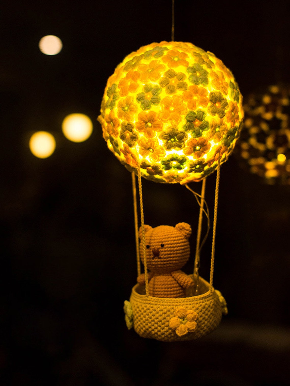 Handmade Gift Hot Air Balloon Lamp/Diy Crochet Yarn Ball Etsy