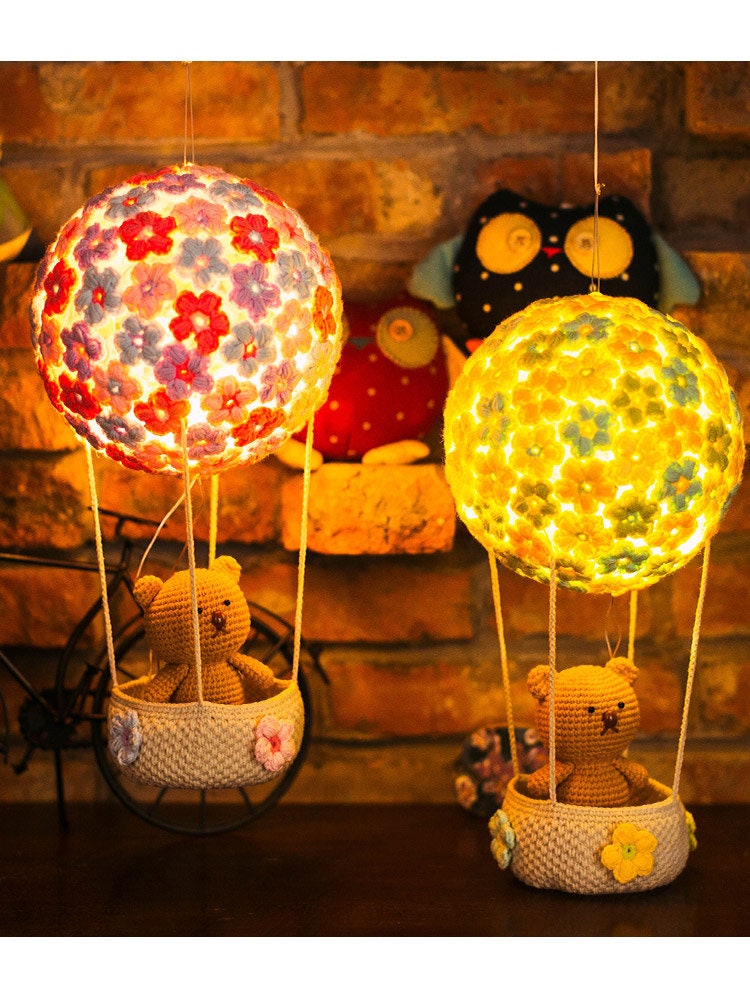 Handmade Gift Hot Air Balloon Lamp/Diy Crochet Yarn Ball Etsy