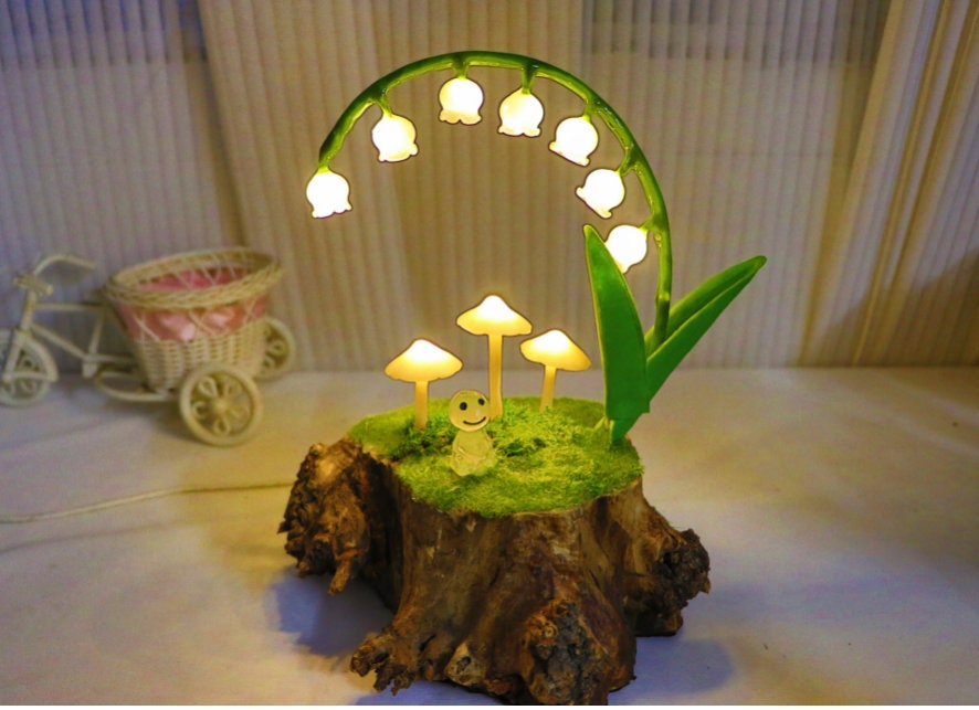 Handmade Original Lily of the Valley Mushroom Night Light – Rynlight