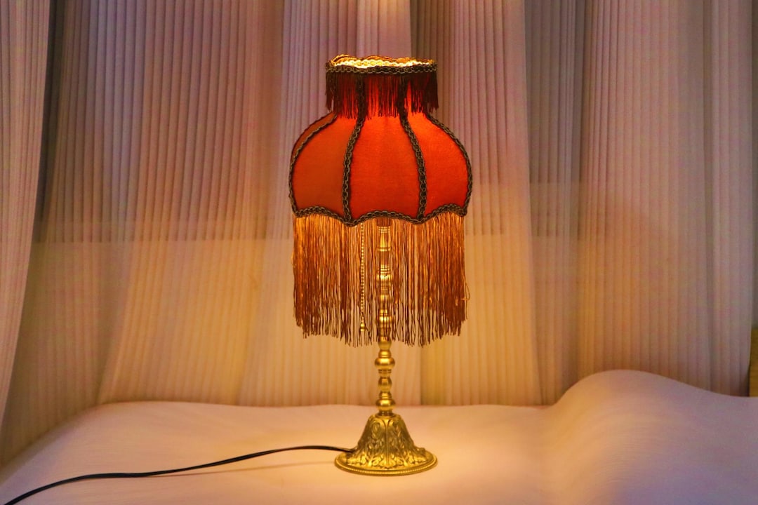American Retro Bedside Lamp/pink Tassel Table Lamp/hotel Bedside Lamp ...