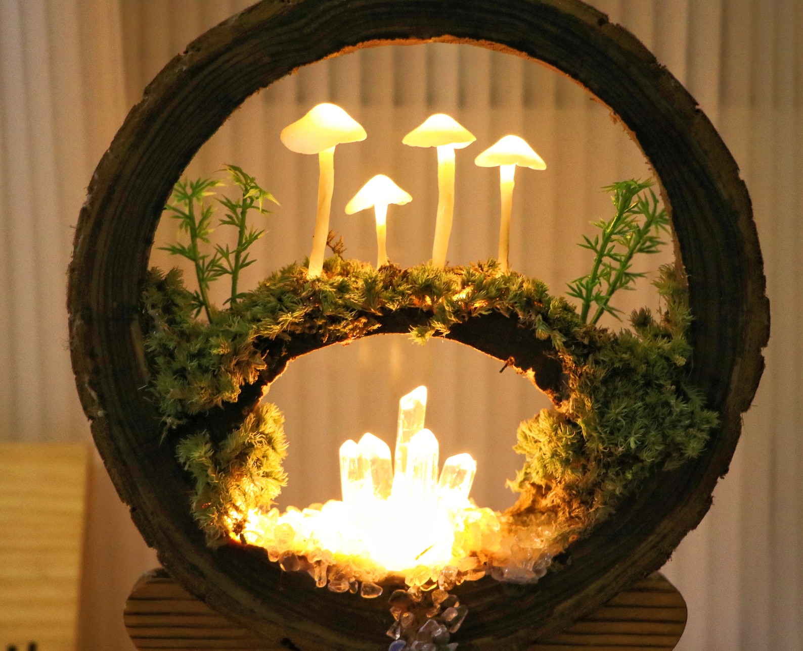 Log Ornaments Creative and Cute Mushroom Lights Crystal Led Etsy UK