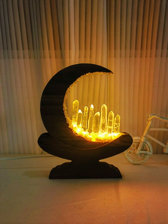 Christmas Gift Moon Crystal Retro Moon Crystal Lamp Old Ornament