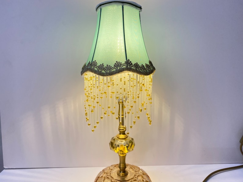 Creative Grass Green Table Lamp DIY Tassel Bedside Lamp Etsy
