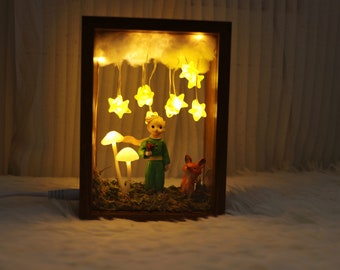 6-inch Little Prince Night Light/Meet the Little Prince/The Little Prince and the Mushroom/Desktop Ornament/Gift Light/Christmas Gift