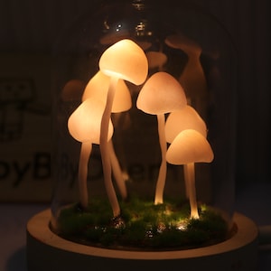Lumière de champignon de personnalité mignonne, lumières de champignons faites à la main de bricolage, décorations de bureau, cadeaux mignons, décorations de bureau cadeaux d’anniversaire