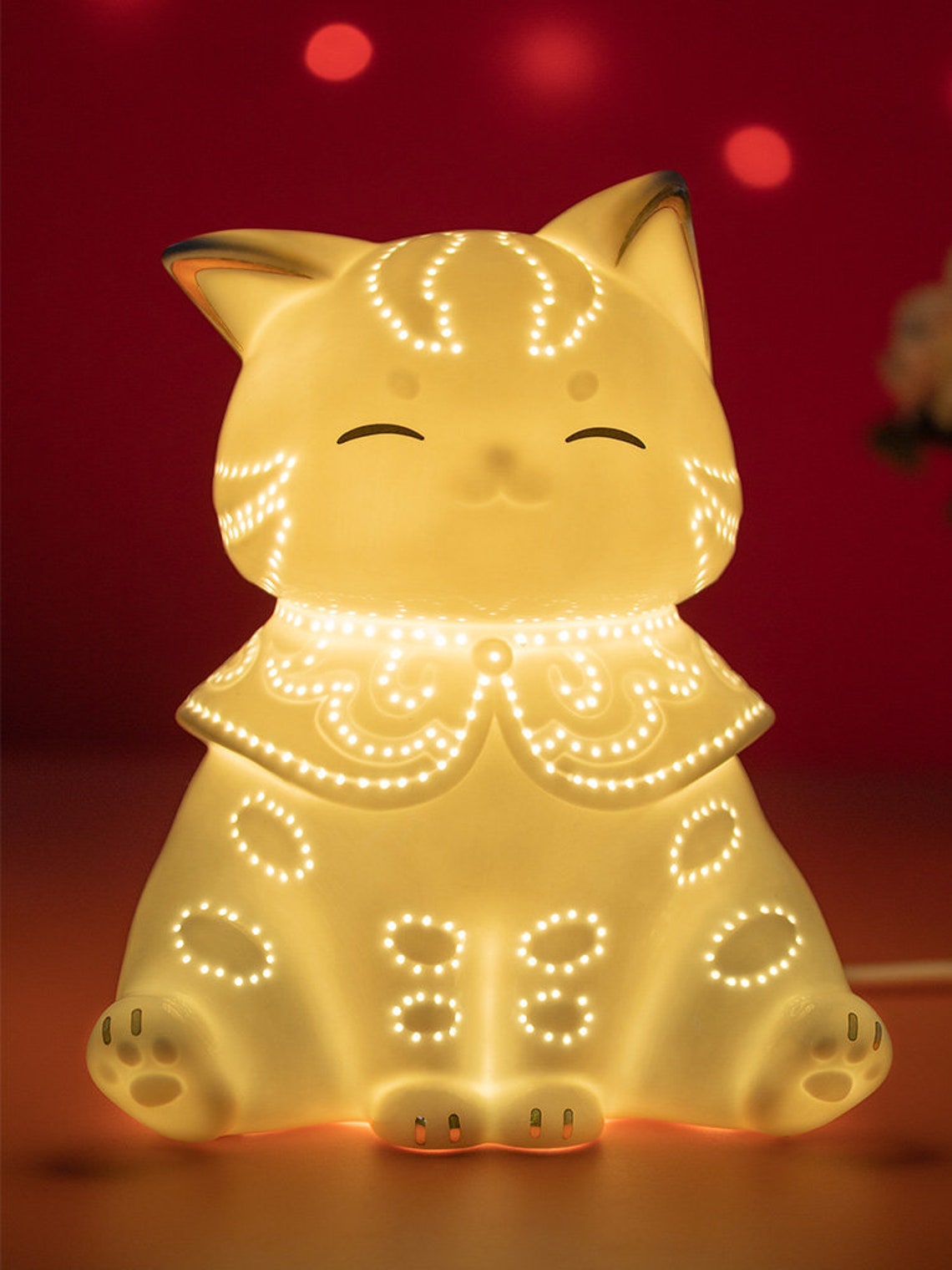 Cute cat lamp/original ceramic lamp/cute cat/cute pet Etsy