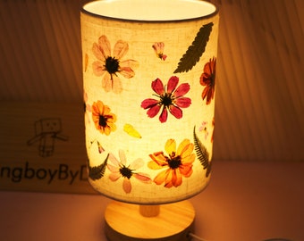 Plant lights, flower night lights, floral night lights, custom plant embossed table lamps, bedroom bedside lights, creative night lights