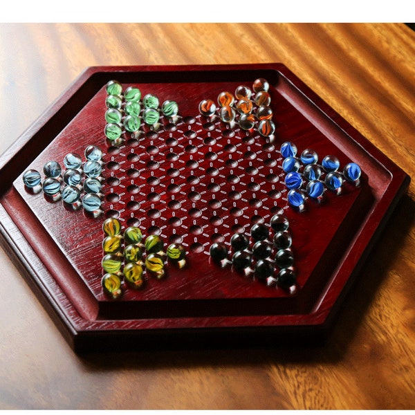 Personalized wooden Chinese checkers children's games puzzle games wooden games family games holiday gifts birthday gifts wooden gifts