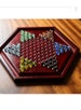 Personalized wooden Chinese checkers children's games puzzle games wooden games family games holiday gifts birthday gifts wooden gifts 