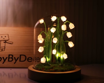 Jmtresw Lily of The Valley DIY Night Light Material Kit Artificial