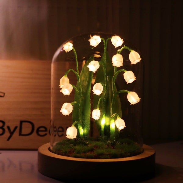 Original Lily Of The Valley Lamp/Beautiful Blessing/Original Night Light/Natural Beauty/Fairy Lamp/Original Handmade Lamp