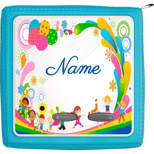 Toniebox protective film with name customizable | Rainbow pattern with dancing children