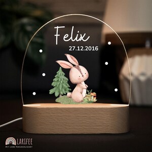 Bedside lamp dimmable rabbit, night light baby, table lamp children, baby gift for birth, personalized gift idea