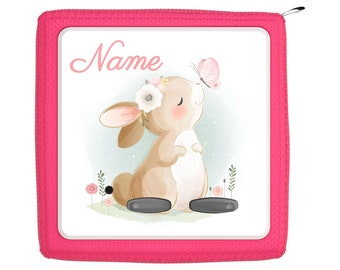 Toniebox protective film can be personalized with a name Bunny with butterfly