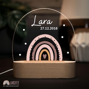 Bedside lamp dimmable rainbow, night light baby, table lamp children, baby gift for birth, personalized gift idea
