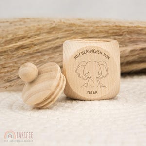 Personalized tooth tin, wooden milk tooth tin, milk tooth tin with name, screw-top tooth tin, tooth fairy, school enrollment gift