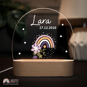 Bedside lamp dimmable rainbow, night light baby, table lamp children, baby gift for birth, personalized gift idea