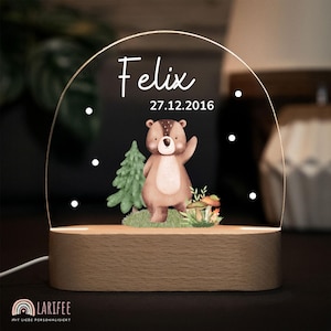 Bedside lamp dimmable bear, night light baby, table lamp children, baby gift for birth, personalized gift idea